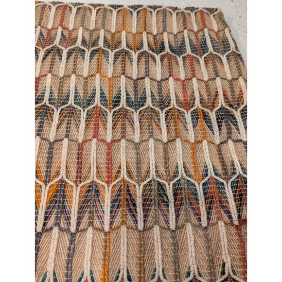 Pier‎ 1 Imports Throw Pillow Cover Zipper Boho Jute Colorful Yarn Woven 18 X 18 - Picture 3 of 9